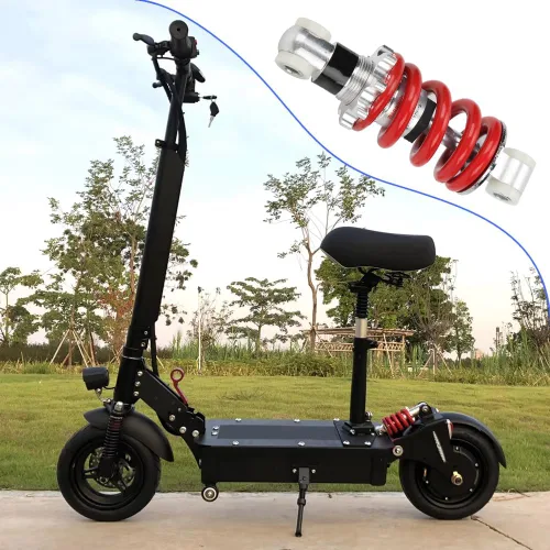 Miniatura 4 de Joyzan Amortiguador eléctrico para motocicleta, amortiguador de suspensión de amortiguamiento de agujero trasero, resorte ajustable, distancia
