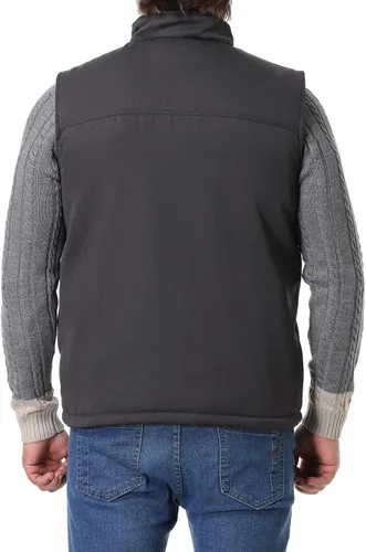 Miniatura 2 de MOERDENG Chaleco de cuello alto falso con forro polar lavado de pato lavado para hombre