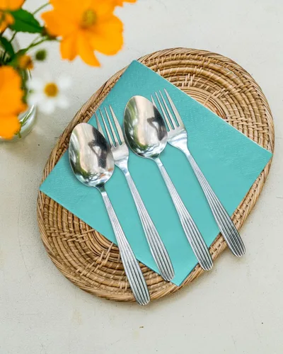 Miniatura 7 de Servilletas de cóctel azules 6 colores 5 * 5 pulgadas servilletas desechables de papel para cóctel, boda, cena, fiesta de cumpleaños, postre, vino