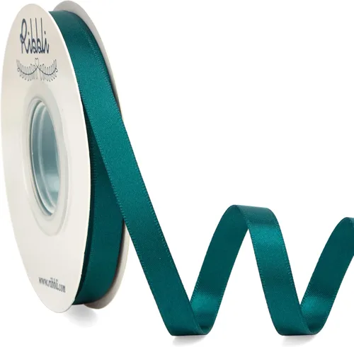 Miniatura 145 de Ribbli - Cinta de satén de doble cara dorada, 1 pulgada x 25 yardas, uso para ramo de lazos, envoltura de regalos, decoración de boda Dorado