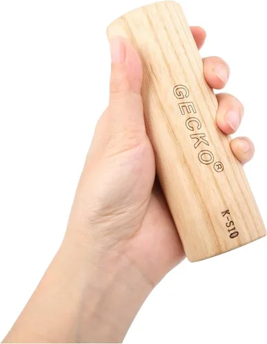 GECKO Maracas - Martillo de arena, instrumento de percusión, maracas naturales de madera para adultos, utilizado en actuaciones en vivo y