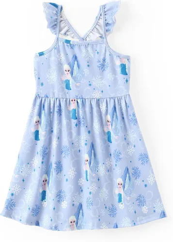 Miniatura 20 de Disney Vestido de princesa Minnie Mouse Frozen Elsa para niñas, con volantes, sin mangas, entrecruzado, ropa de verano para bebé a niño pequeño