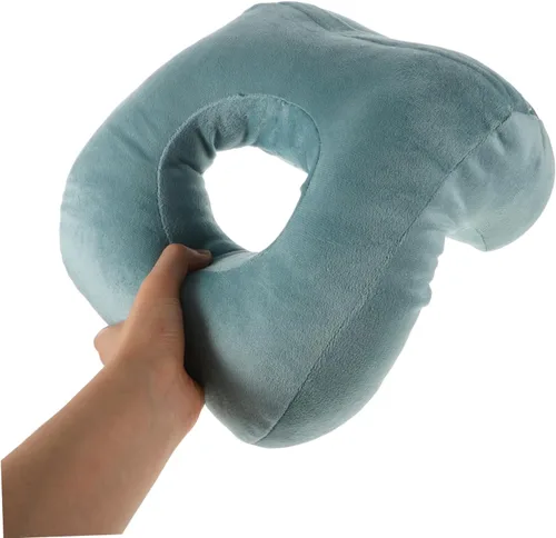 Miniatura 9 de Almohada de masaje azul para cama Almohada de dormir boca abajo con soporte de brazo Almohada de espuma viscoelástica para siesta