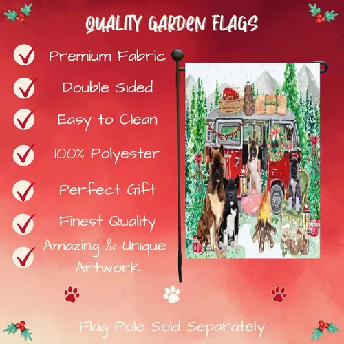 Miniatura 2 de Doggie of the Day American Akita Dogs Garden Flags - Christmas Time Camping - Double Sided - Yard Porch Lawn Spring Decorative Gift - Home Decor 12