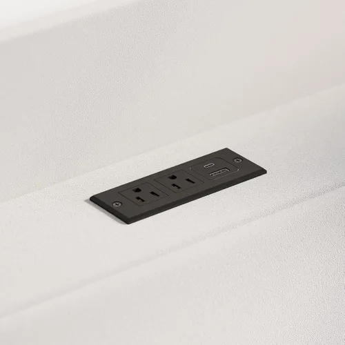 Miniatura 9 de Allewie Base de cama tapizada Velvet Queen con cabecera de almacenamiento con respaldo alado y estación de carga, cama de plataforma con diseño
