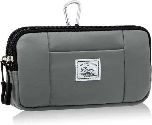 Miniatura 24 de KAMO Funda multiusos de lona horizontal para smartphone, funda para teléfono celular con asa para cinturón, bolsas de cinturón para mujeres, funda