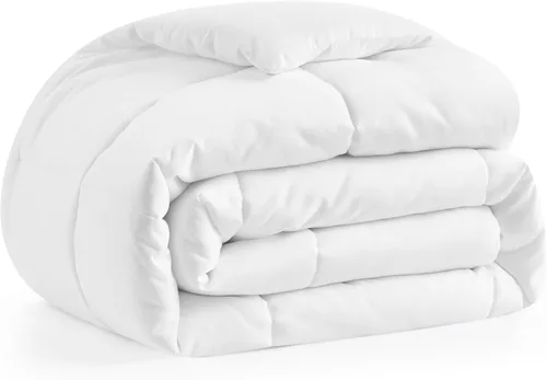 Miniatura 10 de Casual Living Relleno de edredón California King, manta refrescante, ligera, hipoalergénica, reversible, color blanco, con puntada en caja, ropa