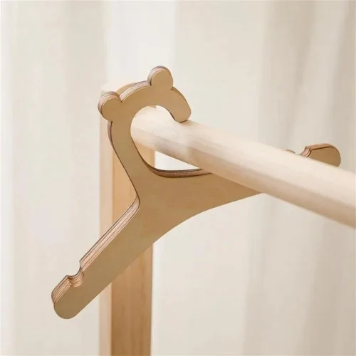 Miniatura 5 de Generic 5/10 perchas de madera para osos para niños, 9 pulgadas, ganchos de madera para ropa y pantalones, naturales, sin terminar, ahorro
