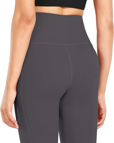 Miniatura 4 de Fengbay Pantalones de yoga de cintura alta, pantalones de yoga con bolsillo, control de abdomen, entrenamiento, correr, leggings de yoga elásticos
