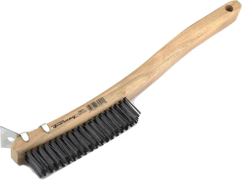 Miniatura 3 de Forney 70511A, paquete de 2 cepillos para raspar con raspador, carbono, 3 x 19 filas