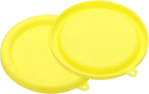 Miniatura 8 de uxcell 2 tapas de silicona para tazones de vidrio, máquina de helados, refrigerador, lavavajillas y microondas, color azul claro