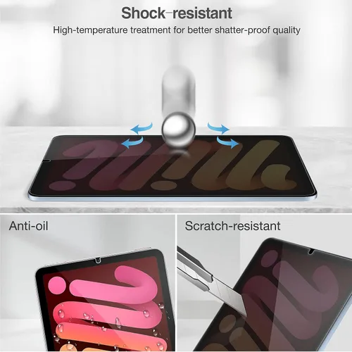 Miniatura 5 de ProCase Protector de pantalla de privacidad para iPad Mini 7ª (A17 Pro) 2024/Mini 6ª generación de 8.3 pulgadas 2021, protector de película