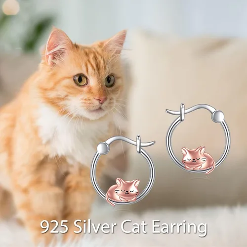 Miniatura 86 de VONALA Bonitos aretes de aro de plata de ley 925, regalos de cumpleaños para mujer
