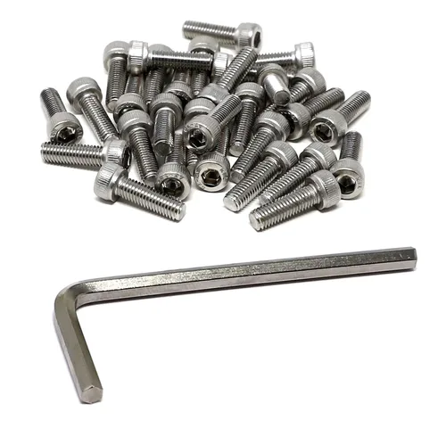 Miniatura 191 de iexcell 25 piezas M4 x 60/65/70/75/3.150 in paso de rosca 0.028 in acero inoxidable 304 cabeza hexagonal Tornillos Tornillos surtido Kit