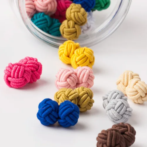 Miniatura 4 de Jacob Alexander Tarro de regalo, 25 pares de nudos de seda de color sólido, colección a granel, Multi