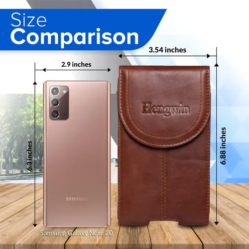 Miniatura 2 de Funda con clip para cinturón, de piel auténtica, con cierre magnético, para iPhone 17 Pro Max 16 Pro Max 14 Pro Max 13 Pro Max Samsung Galaxy S25