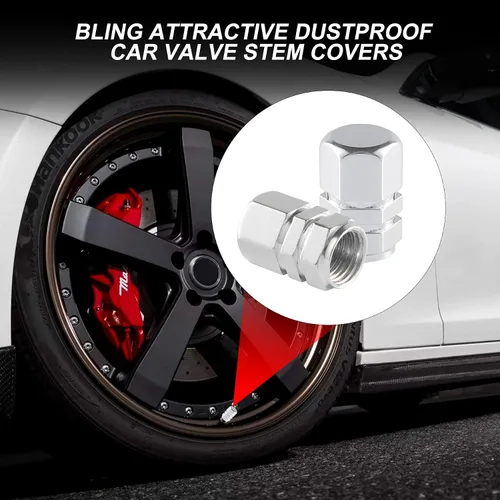 Miniatura 6 de Alpmosn Tapones de Vástago de Válvula de Neumático de Aluminio, Cubiertas de Válvula de Rueda para Auto, Cubierta de Neumático a Prueba de Polvo
