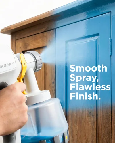 Miniatura 2 de InoKraft Rociador de pintura, el rociador HVLP de los premios Bob Vila incluye 3 patrones y kit de limpieza completo para pintura de casa, muebles