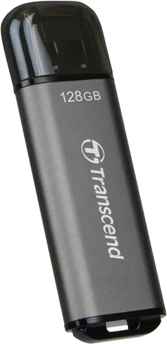 Transcend Unidad flash USB JF920 de 128 GB, USB3.2 Gen1, hasta 420MB/s, carcasa metálica de aluminio, para sistema de audio de automóvil, modo