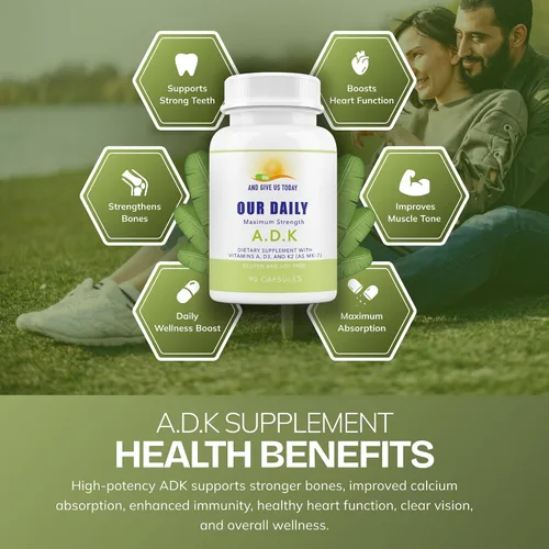 Miniatura 5 de Daily Vites, Suplemento vitamínico ADK de 5000 UI – 180 cápsulas – Vitamina A, D3 y K2-MK7 de alta potencia – Formulado por médicos para apoyo óseo