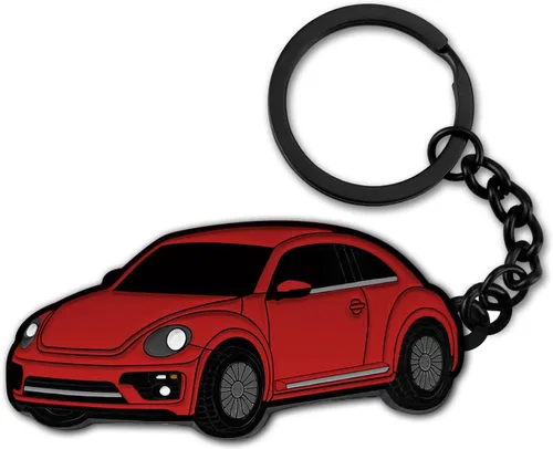 Llavero para Volkswagen New Beetle,Para Volkswagen New Beetle Accesorios 2005-2022,Llavero de metal Rojo