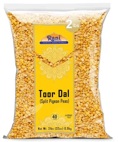 Rani Toor Dal (Split Pigeon Peas) 32 oz (2 libras) 31.99 oz ~ Todo natural, apto para gluten, sin OMG, vegano, origen indio