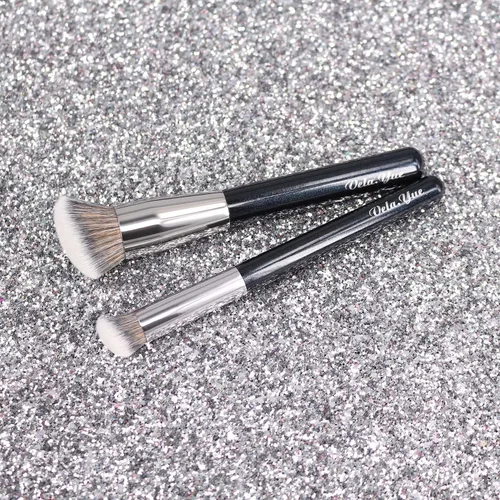 Miniatura 8 de Juego de 2 brochas de maquillaje para base, para difuminar, pulir, líquido, crema