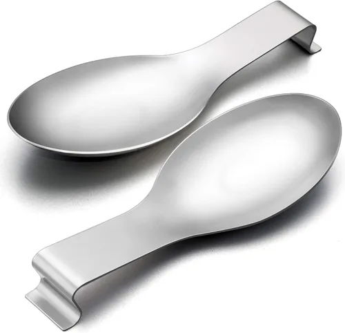 Miniatura 10 de E-far - Soporte para cuchara de acero inoxidable negro mate, soporte para espátula para estufa de cocina, tamaño grande y apto para lavavajillas