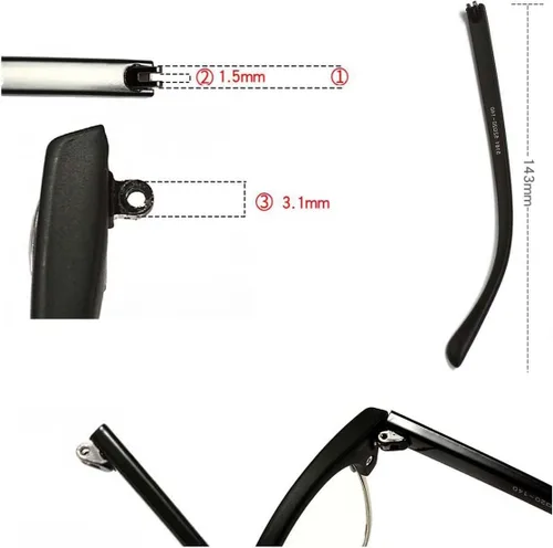 Miniatura 4 de 1 par de lentes de repuesto vintage para hombres y mujeres