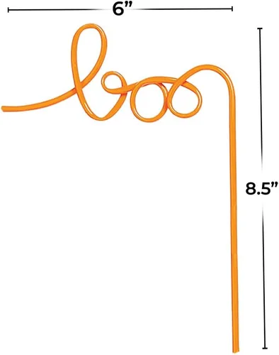 Miniatura 3 de Fun Express Pajitas Boo para Halloween, juego de 6 pajitas locas, ideales para fiestas de Halloween, celebraciones escolares y truco o trato, así