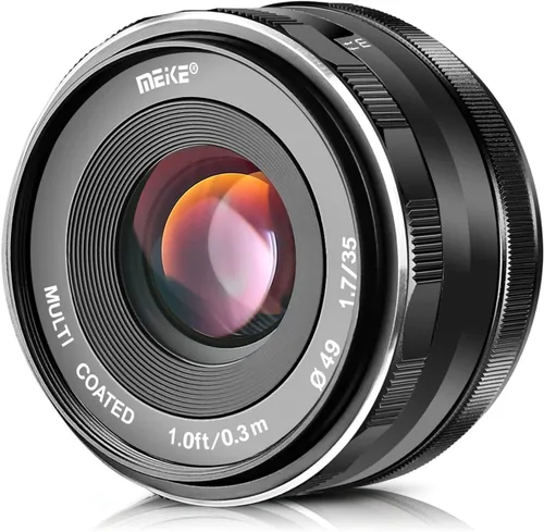 Meike MK-E-35-1.7 35 mm F1.7 lente fijo de apertura grande APS-C para cámaras sin espejo digitales de montura Sony-E, NEX 3, NEX 3N, NEX 5, NEX 5T,