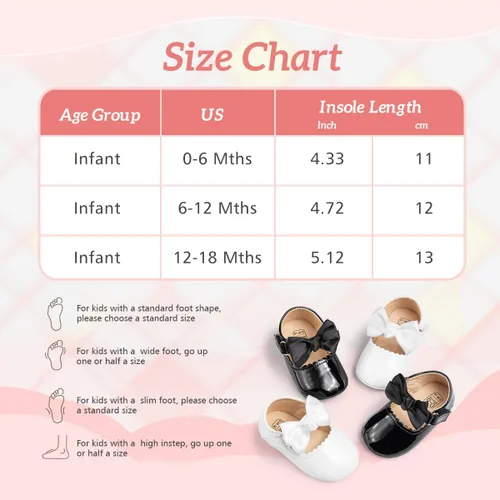 Miniatura 6 de KIDSUN Zapatos Mary Jane para bebés y niñas, suela de goma antideslizante, zapatillas de ballet para vestido de princesa, zapatos de boda, zapatos