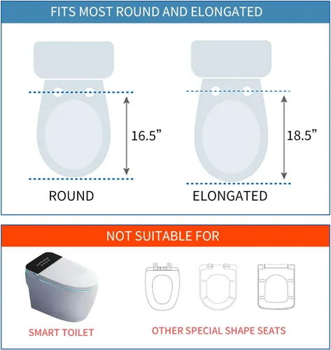 Miniatura 3 de Cojín acolchado para asiento de inodoro con espuma de alta densidad de 2 pulgadas y tela de poliuretano impermeable, cojín acolchado en forma de U