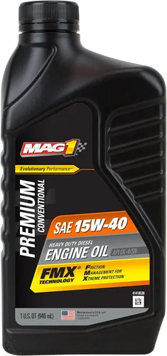Mag 1 61658 SAE 15W-40 Aceite de motor diésel convencional de alta calidad, 1 cuarto de galón (paquete de 6)