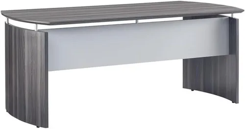Pemberly Row Carcasa de escritorio flotante para computadora de 72 pulgadas en acero gris