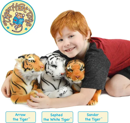 Miniatura 7 de TigerHart Saphed El Tigre Blanco - Peluche de 17 Pulgadas