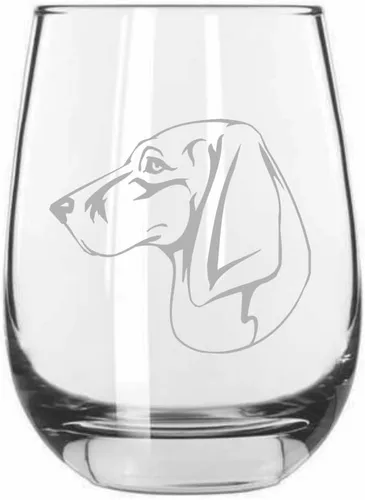 Miniatura 30 de Sakhalin Husky Dog - Copa de vino grabada personalizada de 15.25 onzas sin tallo