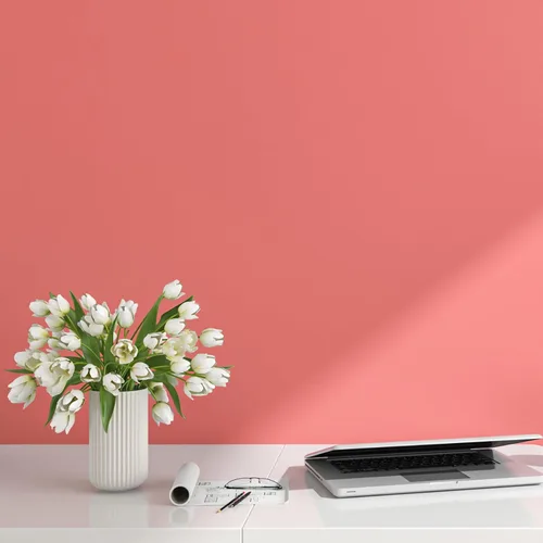 Miniatura 6 de FunStick Papel tapiz rosa coral para despegar y pegar, papel de contacto rosa para armarios, escritorio, aula, papel de pared extraíble autoadhesivo