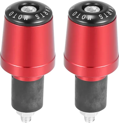 Motoforti 1 par rojo motocicleta manillar extremo tapones 7/8 "0.866 in universal CNC aleación de aluminio para motocicleta scooter