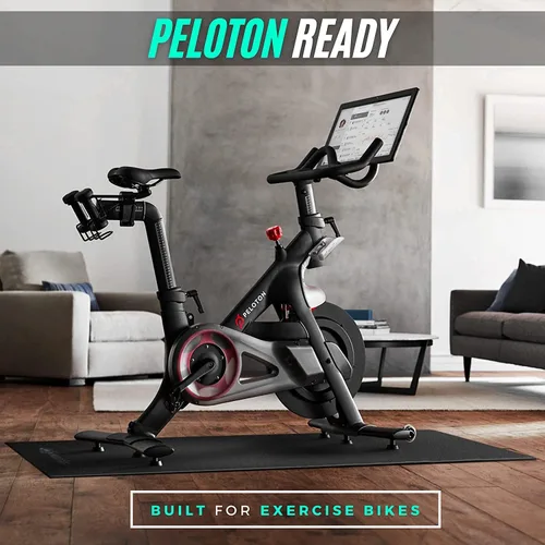 Miniatura 2 de Powr Labs Alfombrilla de bicicleta compatible con Peloton, cinta de correr, equipo de ejercicio, elíptica, almohadilla para caminar, entrenadores