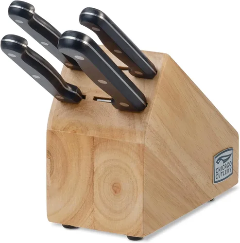 Miniatura 6 de Chicago Cutlery - Juego de cuchillos Malden (16 piezas) con bloque de cocina de madera y afilador incorporado, mangos contorneados y juego de Acero