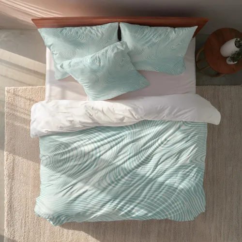Miniatura 3 de Batmerry Abstract Smooth Lines Twin Size 3 Pieces Bedding Duvet Cover Sets, Soft Fluffy Minimalist Art Soft Hues 100% Cotton Printed Duvet Cover for