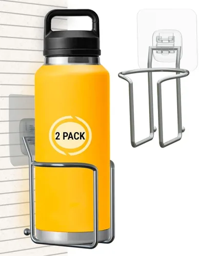 Miniatura 10 de Skywin - Portavasos montado en la pared - Paquete de 2 portavasos de metal grande para yate, camión, automóvil, caravana. Se instala en paredes