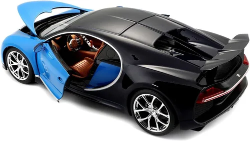 Miniatura 2 de 2016 Bugatti Chiron Blue 1/18 Modelo de coche fundido a troquel