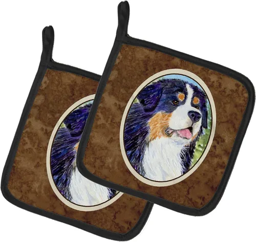 Miniatura 308 de Caroline's Treasures SS8617PTHD - Juego de soportes para ollas de cocina resistentes al calor, almohadillas calientes para horno para cocinar, Husky