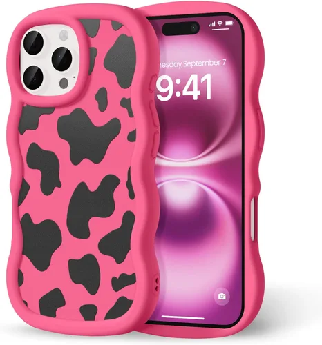 Miniatura 28 de Compatible con iPhone SE/8/7 Funda para Mujeres y Niñas, Marco Ondulado Rizado con Patrón Lindo, Estética Delgada Suave Silicona TPU Parachoques