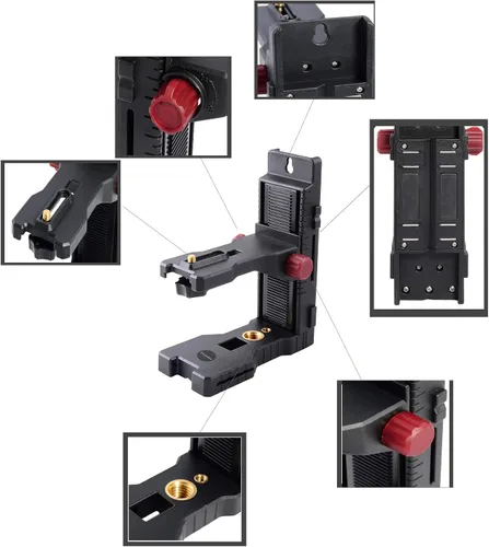 Miniatura 3 de Firecore Soporte magnético de nivel láser en forma de L ajustable de 1/4 pulgadas y 5/8 pulgadas, base de posicionamiento láser FLM60A