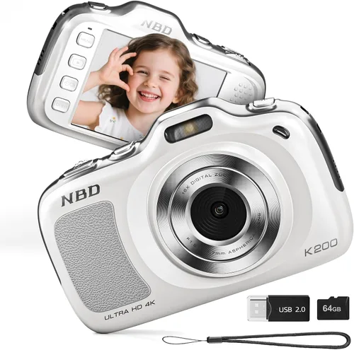 Miniatura 11 de NBD Cámaras digitales de 64 MP para fotografía, cámara de punto y disparo 4K, cámaras de viaje compactas con zoom 16X, cámara