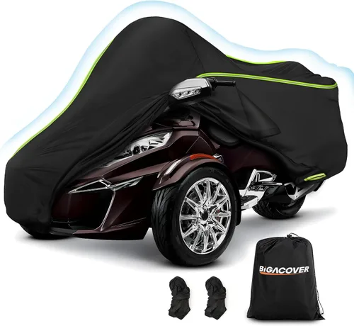Miniatura 15 de Funda completa para Spyder F3 compatible con Can-Am Spyder F3T Tour y Limited 300D Oxford Protector de tela contra el polvo, la nieve, la lluvia