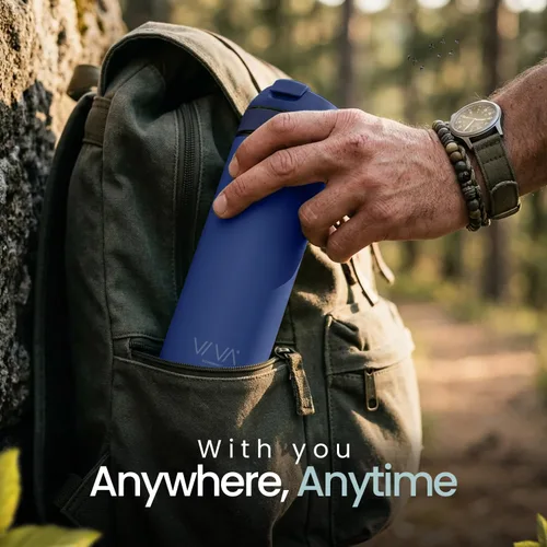 Miniatura 6 de VIVA Recharge - Botella infusor de té, vaso de té de viaje de acero inoxidable aislado de 16 onzas con infusor para hojas sueltas, té y café Azul